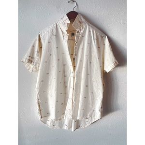 UNIVERSAL THREAD Printed Short Sleeve Button Up Size XS